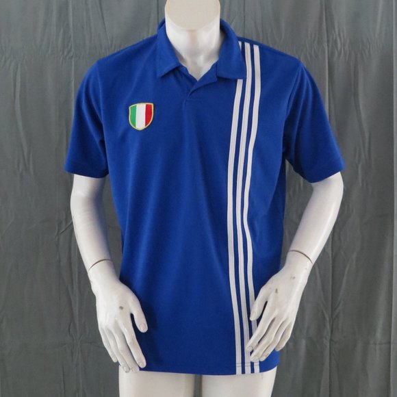 Team Italy Soccer Jersey - 1990s Practice Jersey by Adidas - Men's Large - Picture 1 of 9